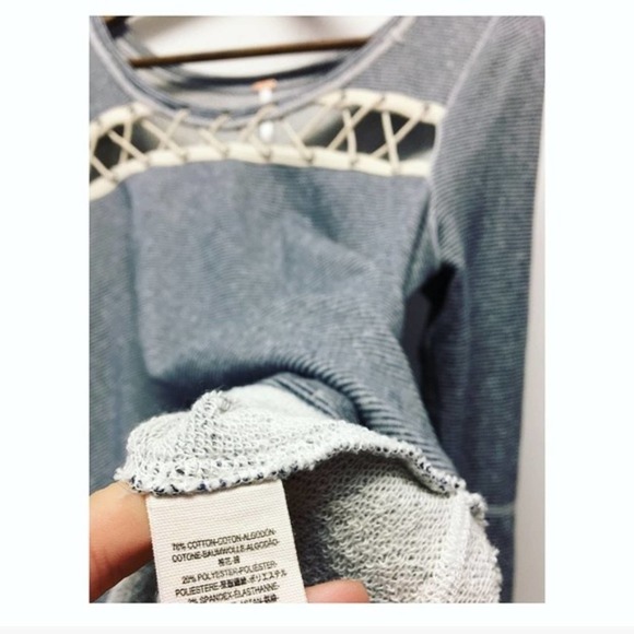 Free People | Laced Chest Long Sleeve Top Striped - Picture 8 of 8